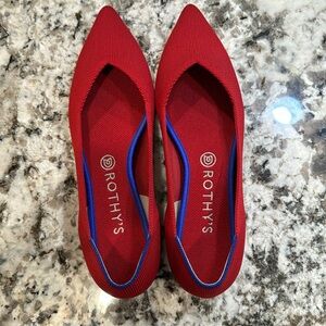 Rothy’s points bright red 10.5
